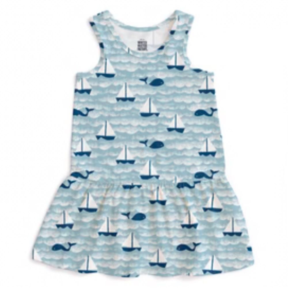 Winter Water Factory Nautical Whale Sailboat Valencia Dress Sz 6